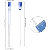 Healifty 50 Sets Nasopharyngeal Nylon Tipped Specimen Flocked Swabs with Tubes Lid Lable Nasal Swab Sterile Nylon Flocking Tip Flocked Swab (Red Blue Random