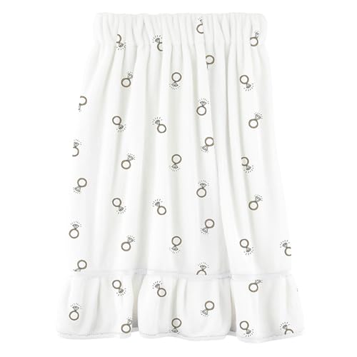 Image of Bella Sleep + Spa Ultra Soft Plush Luxury Spa Shower Bath Wrap with Adjustable Closure, One Size, White Rings