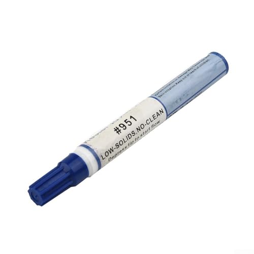 951 - Pluma fundente de soldadura sin limpieza de 10 ml para juntas y orificios pasantes, bajo, no conductor, resistente a la humedad, para bricolaje