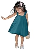 AGQT Baby Girls Tutu Dress Tulle Princess Birthday Dresses for Toddler Ruffle Sleeveless Formal Party Gowns Peacock Green Size 18-24 Months