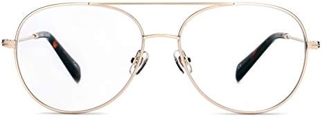 Boca Blu Blue Mild Blocking Pc Glasses | Optical High quality, Anti Glare, Eye Pressure, Anti Blue Mild Filter Pc Gaming Glasses | Pc Studying Glasses, Hercules Shiny Gold