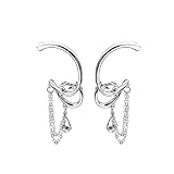 ❤ ✨ ✨HÖCHSTE QUALITÄT – Diamant-Sterlingsilberstift, Perlen, Piercing-Ohrmanschette für Frauen, kostenlose Ohrringe, schützen Sie Ihr Ohr vor diesen hypoallergenen Ohrringen für empfindliche Ohren von Frauen, die Ihre Ohren nicht grün werden lassen, schützen und Ihre Ohren bequem halten.