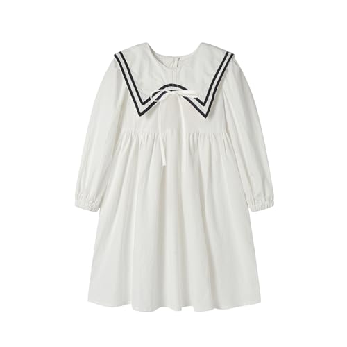 Vestido náutico de algodón Mud Kingdom con acabados suaves para niñas