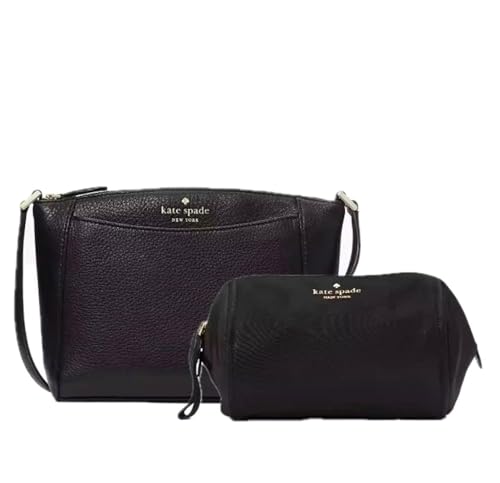 Kate Spade New York Pacote transversal Monica com bolsa cosmética média Chelsea preta, Preto, transversal