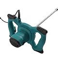 2100W Electric Cement Mortar Mixer - Portable Electric Mud Mixer for Mixing mortar 6 Speed Adjustable Paint Mixer, Handheld Cement Mixer, Plaster Paint Mixer Stirring Tool with Gloves