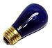25 Pack 11 Watt S14 Medium Base 130 Volt 2500 Hour Transparent Blue Sign or Indicator Lightbulb