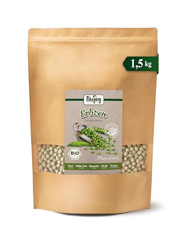 Biojoy Guisantes secos BÍO (1,5 kg), verdes y enteros, sin aditivos