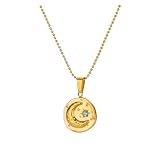 LIALTAOYA Collar de mujer con colgante de circonita cruzada retro, chapado en oro de 18 quilates, corazón de mariposa Y2K, regalo de joyería navideña(N06538G)