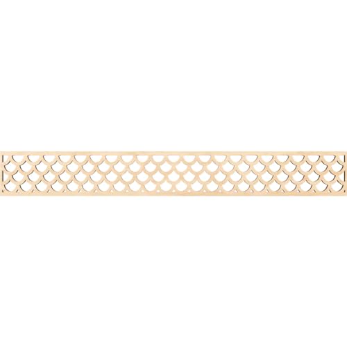 46 1/4"W x 6"H x 3/8"T Hudson Fretwork Moulding, Birch