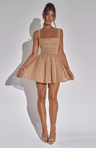 Eightale Sparkly Homecoming Dress with Bow Short Glitter Tulle A Line Mini Prom Cocktail Party Gown3