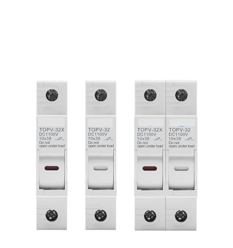Porte-fusible CC 10x38mm 1100V TOPV-30 1P sans LED 15A pour protection photovoltaïque