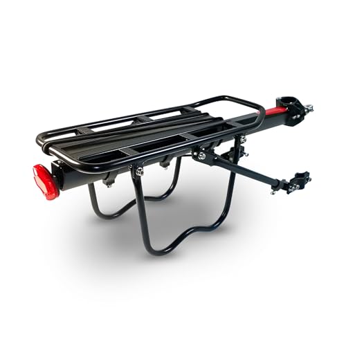 Porte-bagages VTT - Porte-bagages arrière VDP | Porte-bagages VTT Tige de selle réglable en aluminium I Porte-bagages vélo arrière VTT I Porte-bagages 20 pouces