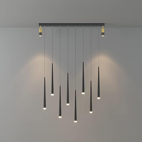 Lampe suspendue de salle à manger pour table industrielle avec LED multi-tête