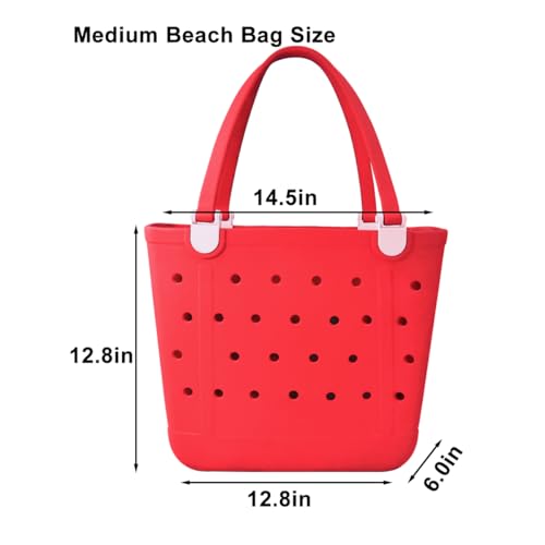UeKeKicg Medium Rubber Beach Bag, Washable Waterproof Beach Tote for Women by UeKeKicg - Used condition - Image 4