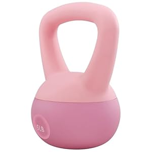 Fitvids Soft Kettlebells – Sea and Iron Sand Filled Weights for Women and Men – Color Coded Soft Vinyl Kettlebells, Multiple Sizes