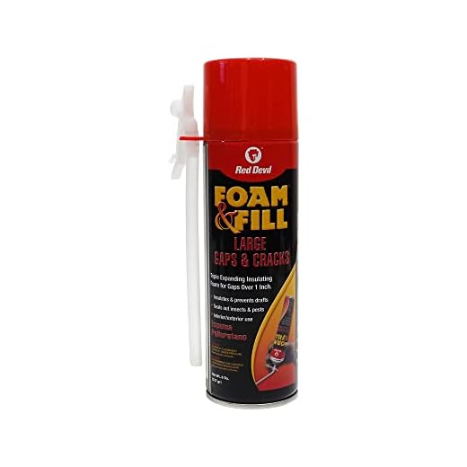 Red Devil 090806 Foam & Fill Large Gaps & Cracks Polyurethane Foam Sealant, 8 oz, Off White