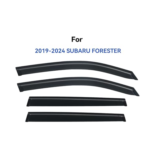 Image of Window Visors Rain Guards for 2019-2024 Subaru Forester, Out-Channel Window Vent Wind Deflectors Visors Shades for 19 20 21 22 23 24 Forester
