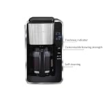 Hamilton Beach 12 Cup Programmable Front-Fill Drip Coffee Maker with Glass Carafe, Auto Shutoff, 3 Brew Options, Black with Stainless & Chrome Accents (46321) Hamilton Beach 12 Cup Programmable Front Fill Drip Coffee Maker with Glass Carafe Auto Shutoff 3 Brew Options Black with Stainless Chrome Accents 46321
