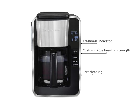 Hamilton-Beach-12-Cup-Programmable-Front-Fill-Drip-Coffee-Maker-with-Glass-Carafe-Auto-Shutoff-3-Brew-Options-Black-with-Stainless-Chrome-Accents-46321 Hamilton Beach 12 Cup Programmable Front Fill Drip Coffee Maker with Glass Carafe Auto Shutoff 3 Brew Options Black with Stainless Chrome Accents 46321