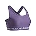 Under Armour Girls' Crossback Mid-Impact Sports Bra, (520) Purple Luxe / / White, Medium