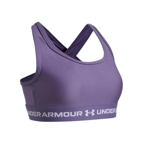 Image of Under Armour Kids Cross-Back Mid-Impact Sports Bra (Big Kid)