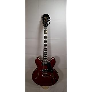 Guitare électrique Jazz holow body Rouge - Les Beatles, Paul McCartney, John Lennon, RIngo Starr, George Harrison Guitare électrique Jazz holow body Rouge – Image 3