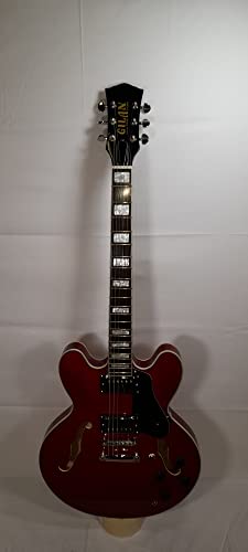 Guitare électrique Jazz holow body Rouge - Les Beatles, Paul McCartney, John Lennon, RIngo Starr, George Harrison Guitare électrique Jazz holow body Rouge – Image 4
