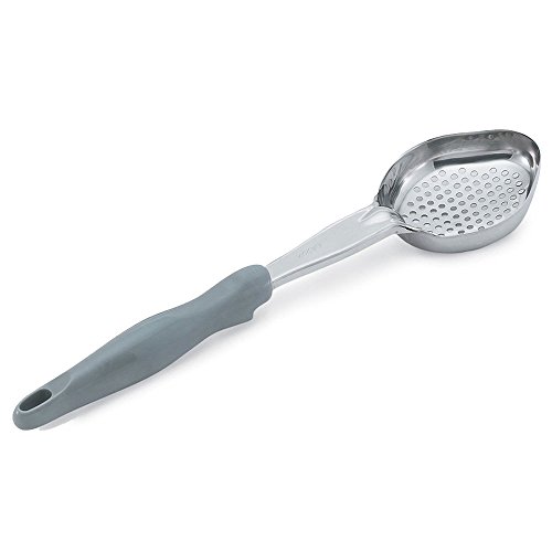 Vollrath 4 Oz. Gray Perforated Oval Spoodle Utensil - Image 2
