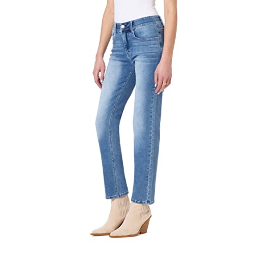 Angels Forever Young 360 Sculpt Mid-Rise Straight Ankle Jeans, Multicolor/fantasía (Melanie), 14 US para Mujer