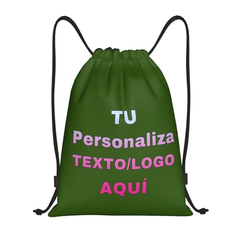 ROHBVMN Mochila Personalizada,mochila cuerdas Personalizada Agrega Fotos/Logo/Texto mochila gimnasio,mochila deporte para Hombres y Mujeres,Bolsa de Natación para Niños, Bolsa con Cordón