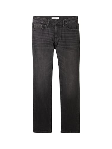 TOM TAILOR Herren Josh Regular Slim Jeans mit Stretch, 10250 - Used Dark Stone Black Denim, 34/32 – Ansicht 4