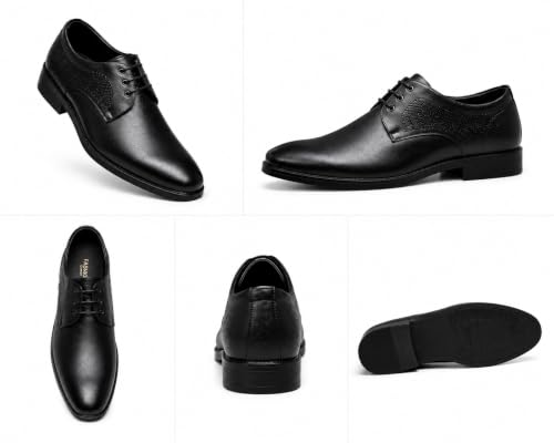 Image of Men's Formal Derby Shoes, Lace-Up, Micro-Perforated Panels, Cushioned Lining, Lightweight, for Suits, Blazers, and Wedding Tuxedos