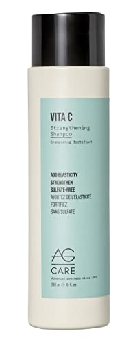 AG Care Vita C Vitamin C Sulfate-Free Strengthening Shampoo, Cleanse and Strengthen Hair while Locking in Moisture with Vitamin C, 10 Fl Oz