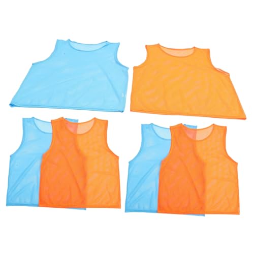 SKISUNO 6pcs Breathable Sports Vests for Team Training Lightweight Football Basketball Pinnies Material Portable Athletic Practice Gear Comfortable Fit for All Sports