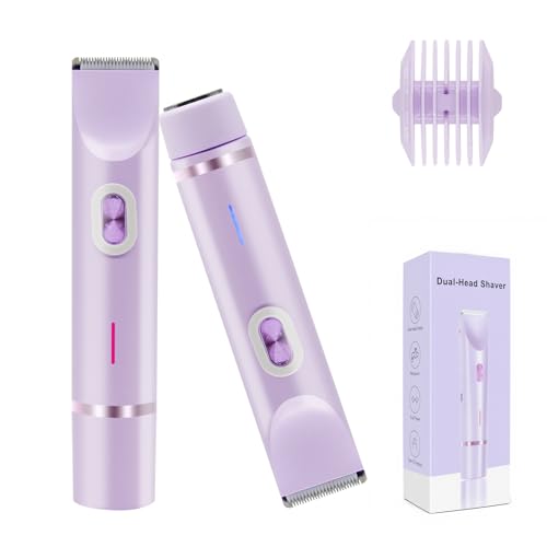Horuili®i Dual Head Rechargeable Bikini Trimmer for Women & Men - Intimate Shaver for Smooth Skin - Electric Bikini Line Hair Remover for Sensitive Areas
