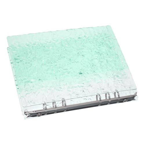 Carpeta anillas A5 6 agujeros verde, archivador de notas y funda reutilizable para cuaderno