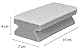 Sonty 10 Stück Putzschwamm kratzfrei, Gross, waschbar, Bad 15x7x4cm weiß (rot)