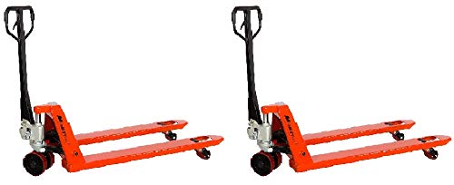Mighty Lift ML55-2 Heavy Duty Pallet Jack Truck, Orange (2 Pack)