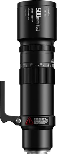 TTArtisan 500mm F6.3 Telephoto Lens Full Frame Large Aperture Wide-Angle Camera Lense Compatible with Sony E-Mount Mirrorless Cameras a7 a7II a7III a7R a7RII a7RIII a7RIV a7S a7SII a7SIII a9 a7C