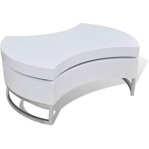 Coffee Table Shape-Adjustable High Gloss White