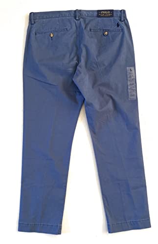 Polo Ralph Lauren Men's Stretch Straight Fit Twill Chino Pants, Blue, 34Wx30L3