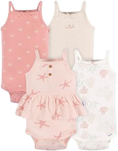 Gerber Baby Girls Multi-Pack Sleeveless Onesies Bodysuit