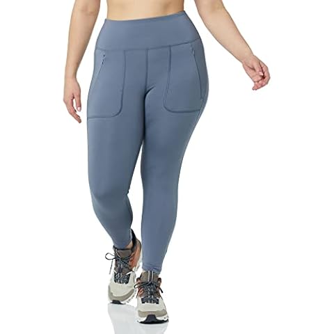 Amazon Essentials Leggings de 7/8 con cremallera de Everyday Fitness en Gris Pizarra para Mujer Cover