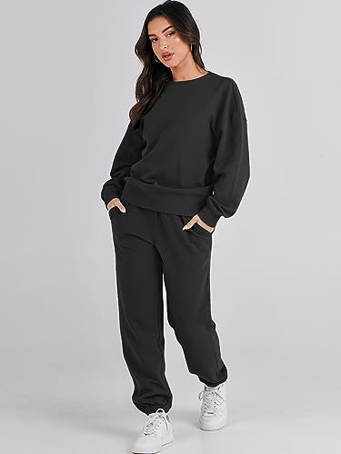 ANRABESS-Womens-Two-Piece-Outfits-Sweat-Set-Long-Sleeve-Sweatshirts-Jogger-Sweatpants-Casual-Knit-Lounge-Matching-Sets-Fall-Trendy-Sweatsuit-Tracksuit-Clothes-Fashion-Workout-Suit-1186-heise-M