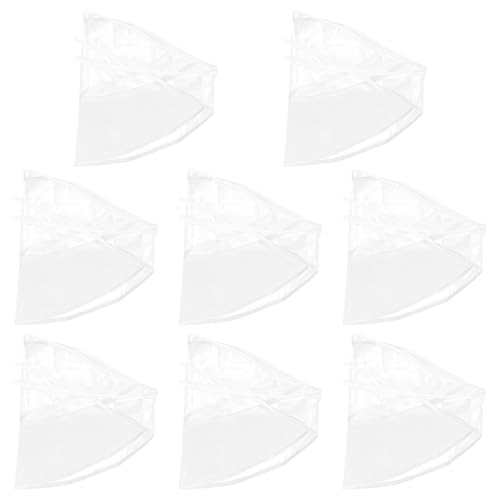 TOVINANNA 8 Pcs Waterproof Rain Bonnet for Women Wide Brimmed Rain Hats with White Trim Protect Hairstyle for Outdoor Travel and Daily Use