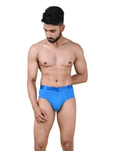 Image of Rupa Colors Modern Solid Brief for Men, Cotton Blend, Regular Fit, Outer Elastic, Pack of 1