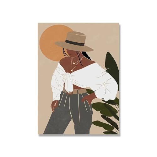Cuadro de chica negra en lienzo: arte africano que inspira tu día a día 2