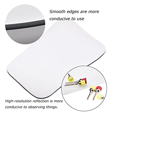 Fvebzem Double-Sided Photographic Mirrors Intraoral Mouth Mirror Dental Intraoral Rhodium Plated Glass Photographic Reflector Dental Orthodontic Intra Oral Mirror Orthodontic Photographic Contraster #TOP3