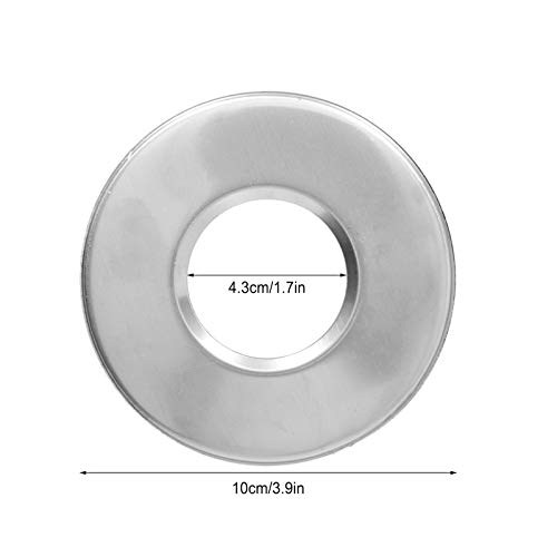 2Pcs Swimming Pool Ladder Escutcheon Cover Plate High Hardness Stainless Steel Plate for 4.2cm Ladder Pipe Pool Ladder Inside Plug for Underground Swimming Pool White - Image 4