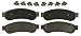 Wagner ThermoQuiet MX1334A Semi-Metallic Disc Pad Set With Installation Hardware, Rear